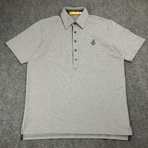 Field Day Sporting Co Ford 5 Button Polo Shirt Mens Large Seamus Golf Gray Pima